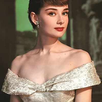 Audrey Hepburn in a publicity photograph for Roman Holiday, 1953